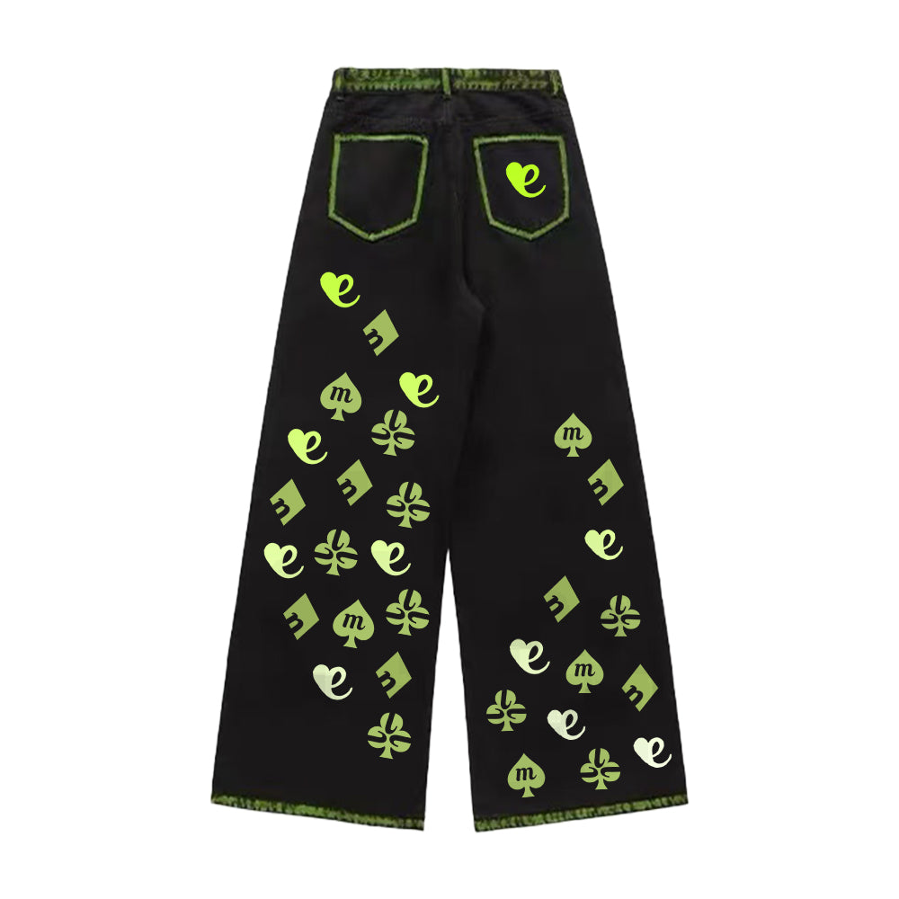 DF High Street Light Luxury Green Tone Jeans