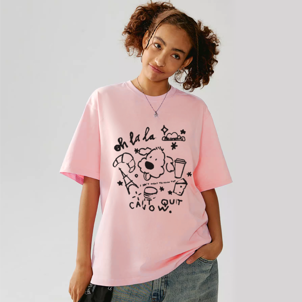 Cute Cartoon Print T-Shirt