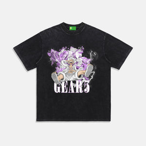 AG® Japanese Gear5 Characters Washed T-Shirt