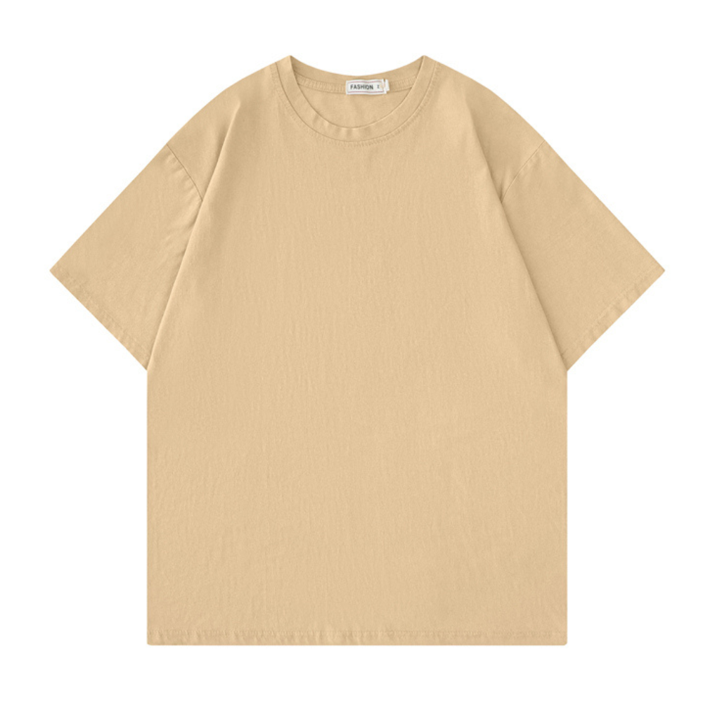 Casual Solid Color Washed T-shirt