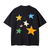 Colorful Stars Couple Cotton T-Shirt