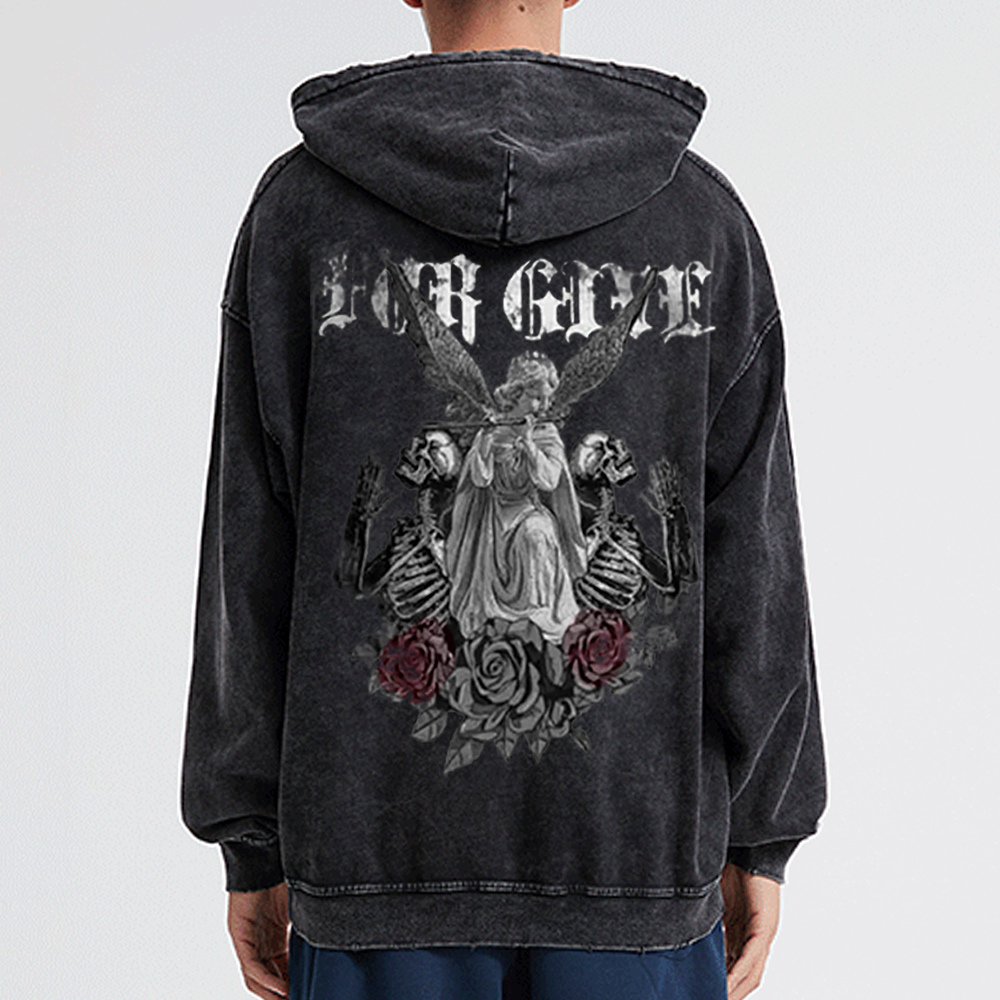 High Street Angel Rose Washed Hoodie
