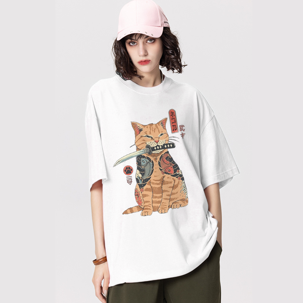 Japanese Samurai Cat T-Shirt