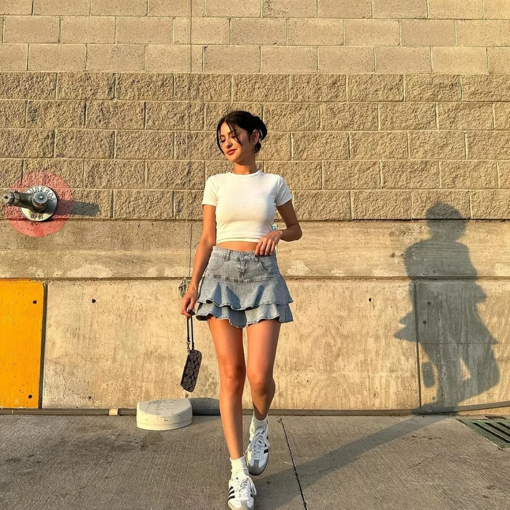 Women's Sexy Ruffled Denim Skirt