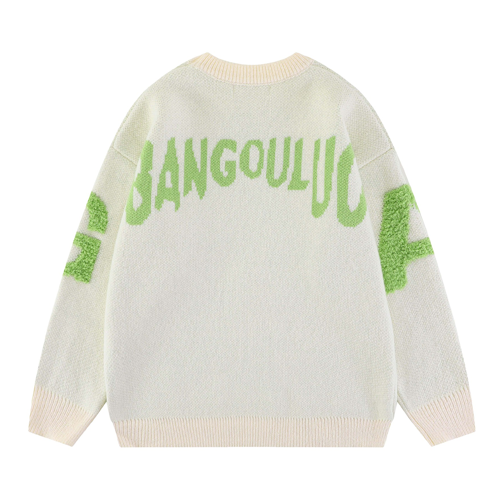 Retro Mask Pullover Sweater