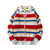 Japanese Rainbow Striped Polo Sweater