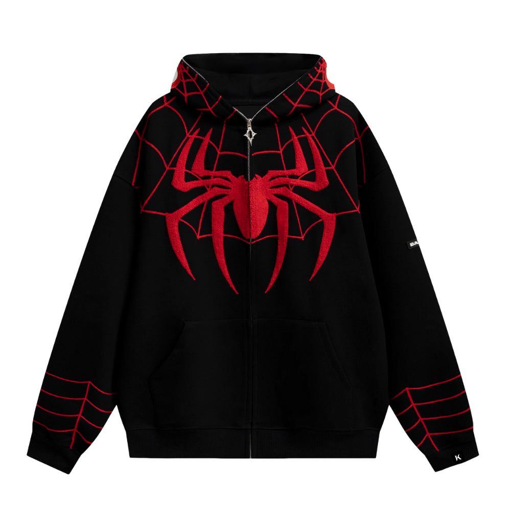 🔥High Street Spider Jacquard Hoodie