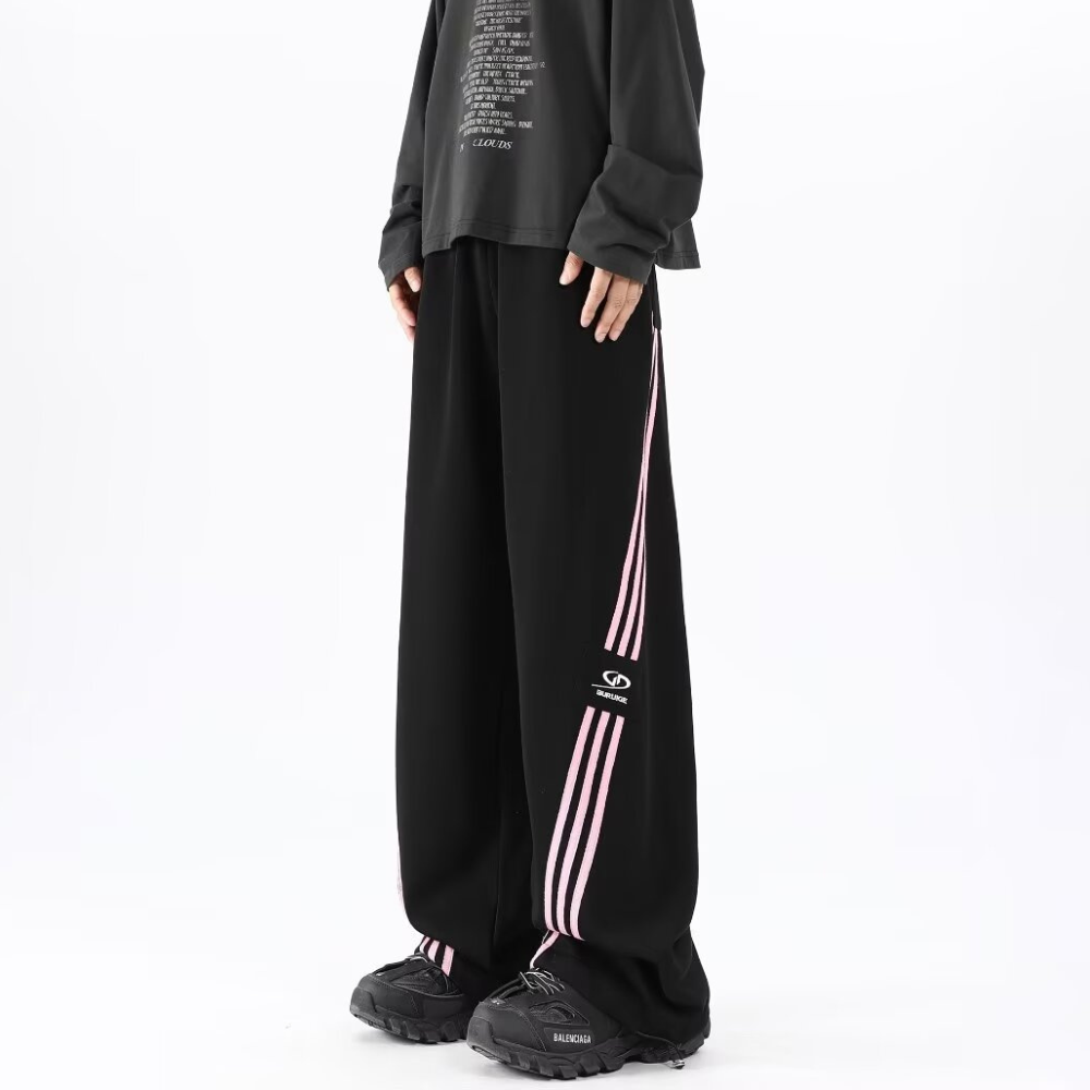 Retro Contrast Stripe Sweatpants