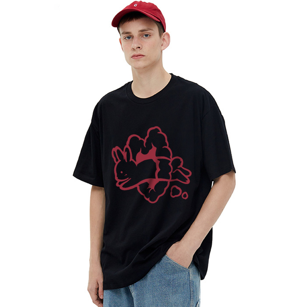 Cartoon Heart Bunny Couple T-shirt