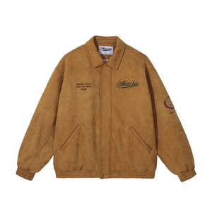 American Suede Embroidered Lapels Jacket