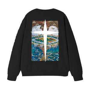 Past Future | Greece Map Print Sweatshirt