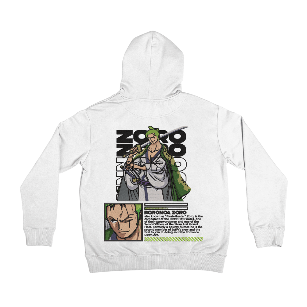 Evokyn Embroidered Roronoa Zoro Hoodie