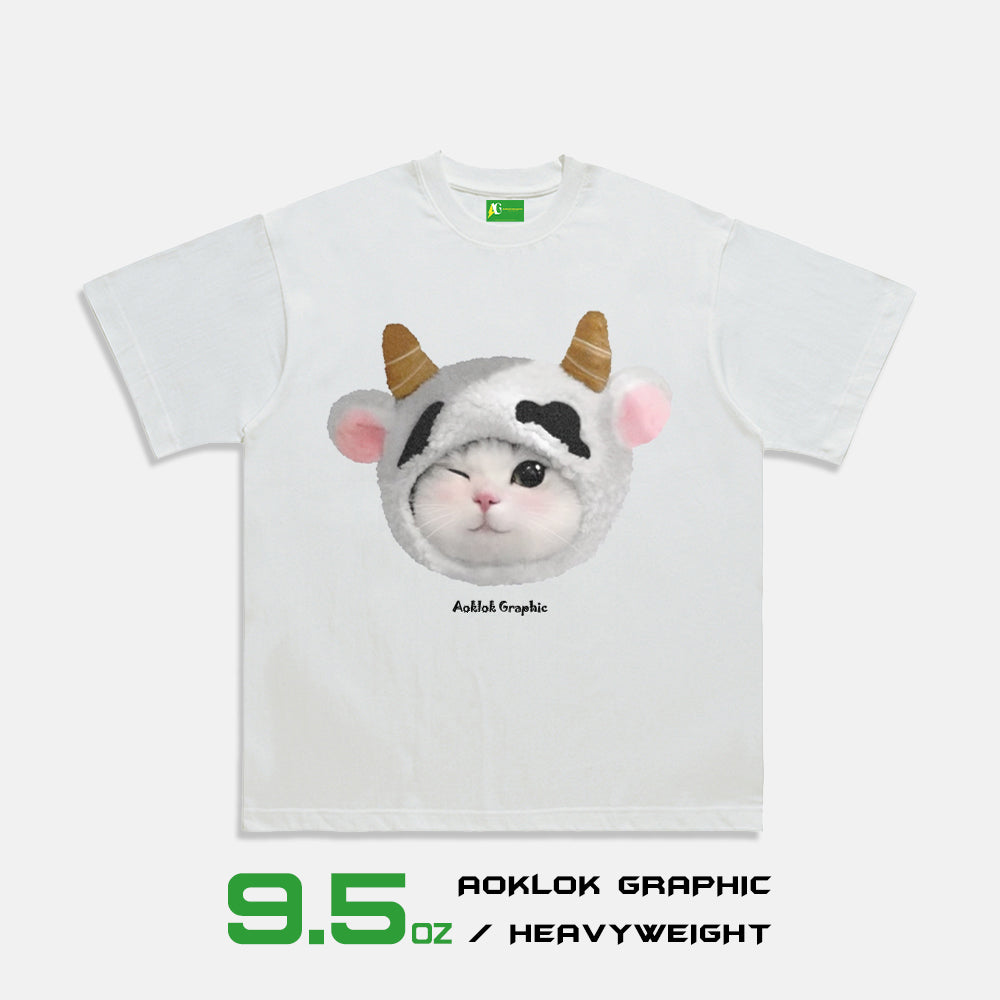 AG®Cute Cow Cat T-Shirt