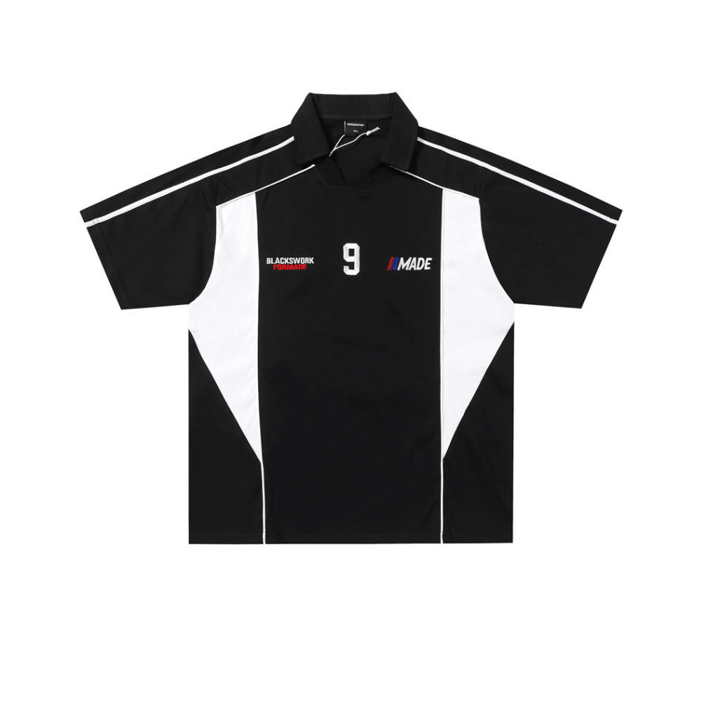 Evokyn Contrast Panel Polo Jersey T-shirt