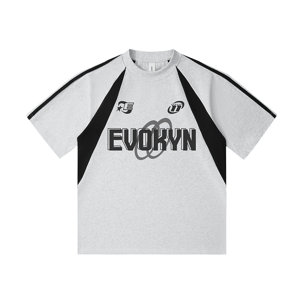Evokyn Black Mesh Panel Jersey T-Shirt