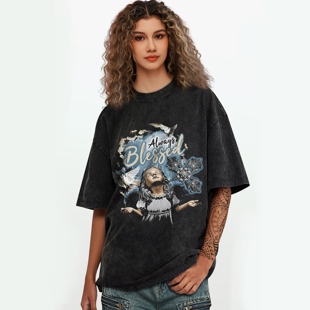 Angel Girl Washed T-Shirt