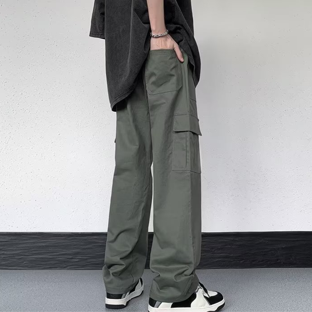 Casual Literary Straight Cargo Pants