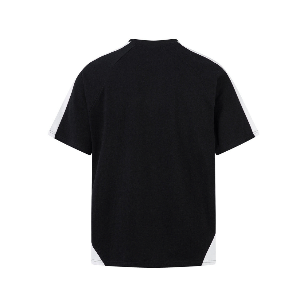 Evokyn Contrast Color Motorcycle Print T-shirt