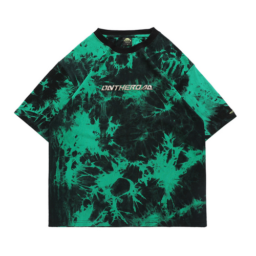 High Street Tie-Dye Letter Embroidered T-Shirt – AokLok (Kclot)