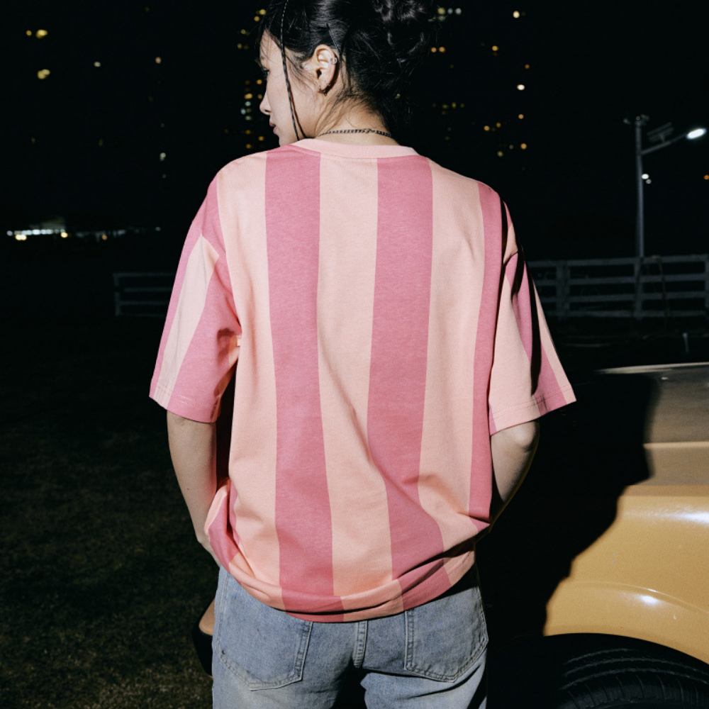 Retro Striped Contrast Color T-Shirt