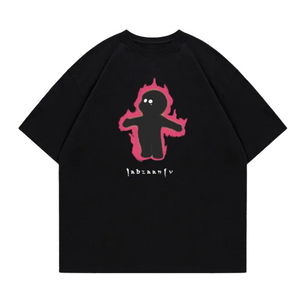 City Flame Cartoon Graphic T-Shirt