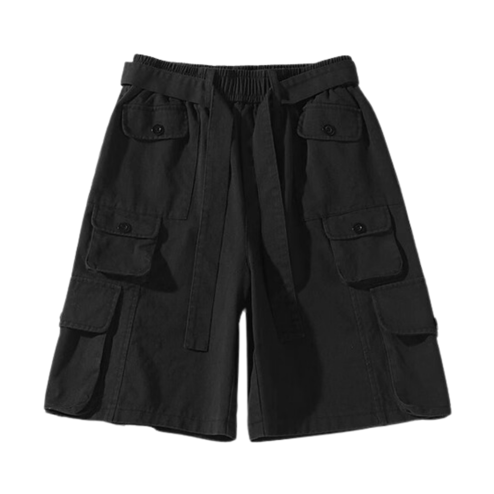 Solid Multi-Pocket Cargo Shorts – AokLok (Kclot)