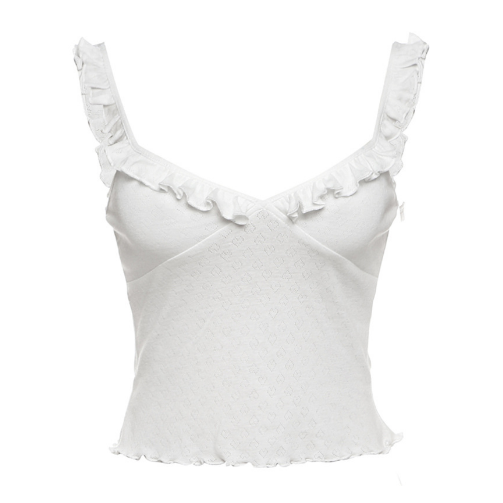 Women's Sweet Solid Color Lace Cami Top