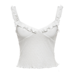 Women's Sweet Solid Color Lace Cami Top