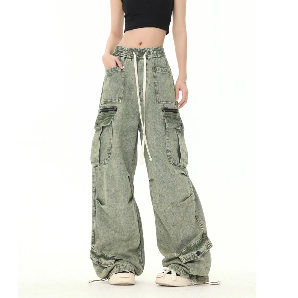 Retro Green Heavy Duty Jeans