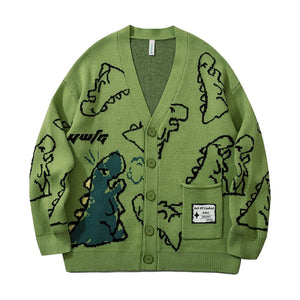 OOC' Dinosaur Pattern Cardigan