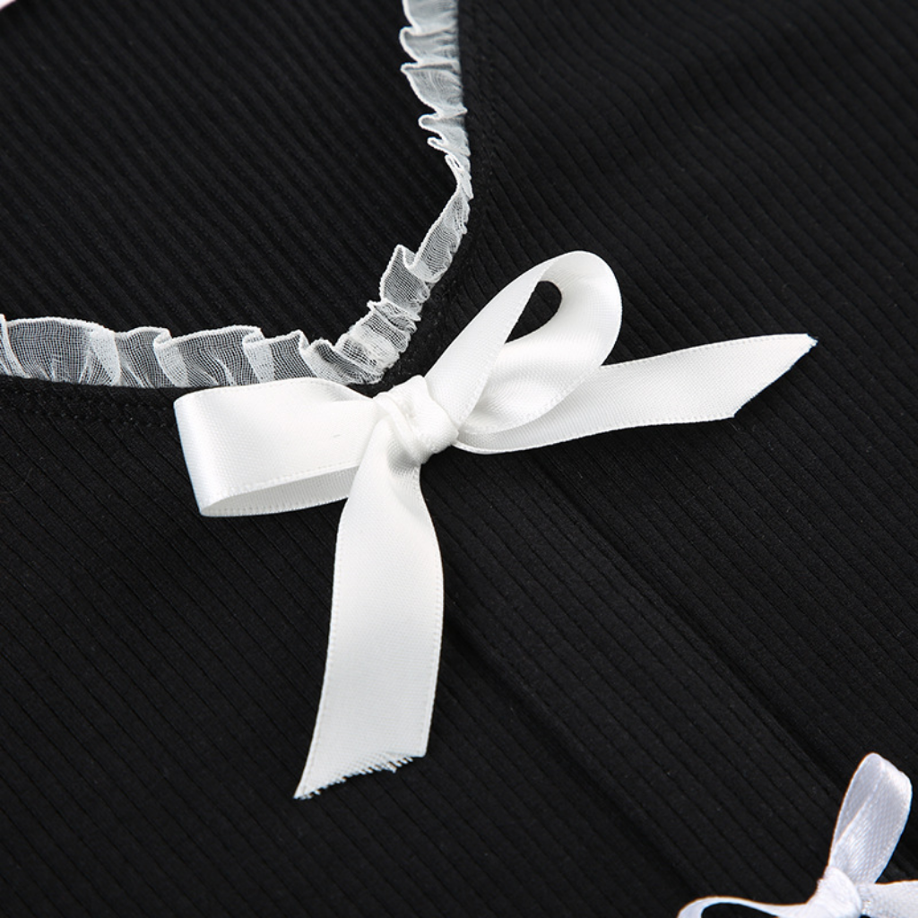 Women's Bow V Neck T-Shirt