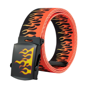 Hip-hop Canvas Flame Belt