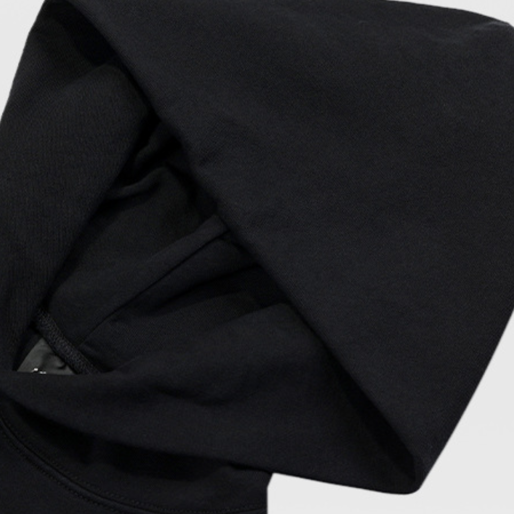 Washed Hole Letters Hoodie