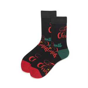 Retro Bold Contrast Color Letter Socks