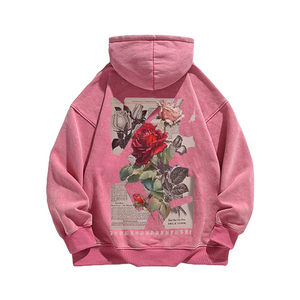 High Street Art Rose Washed Hoodie