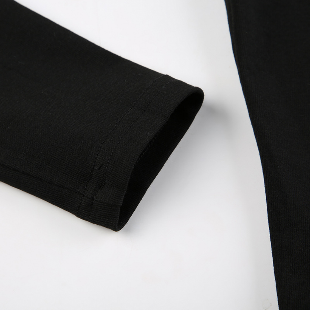 Women's Square Neck Slim Long Sleeve