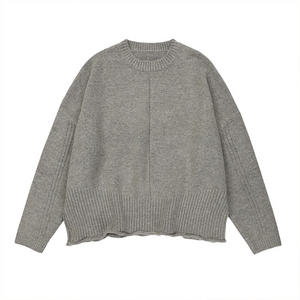 Simple Solid Color Knitted Sweater