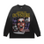 Dark Skull Sick Print Sweatshirt