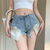 Women's Irregular Ripped Shorts