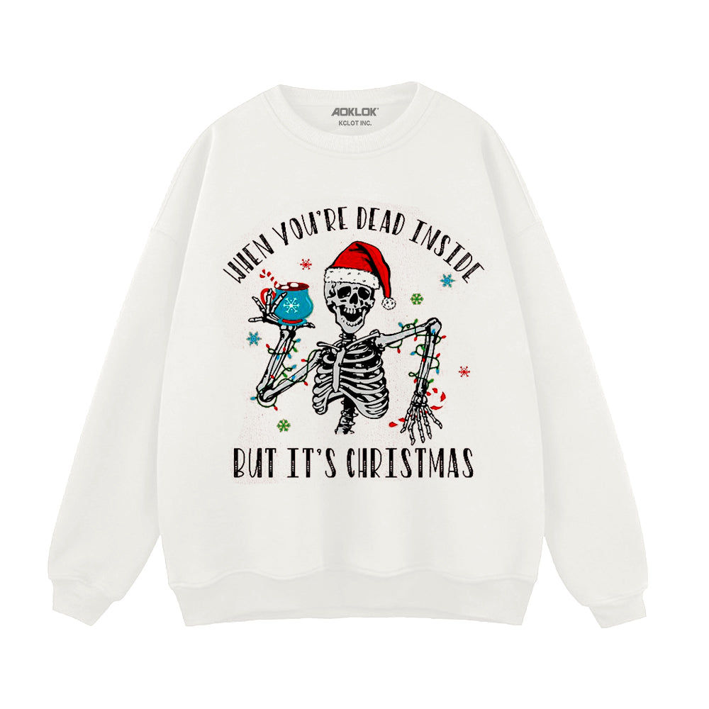 Retro Christmas Skull Sweatshirt