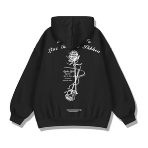 Retro Rose Lettering Hoodie