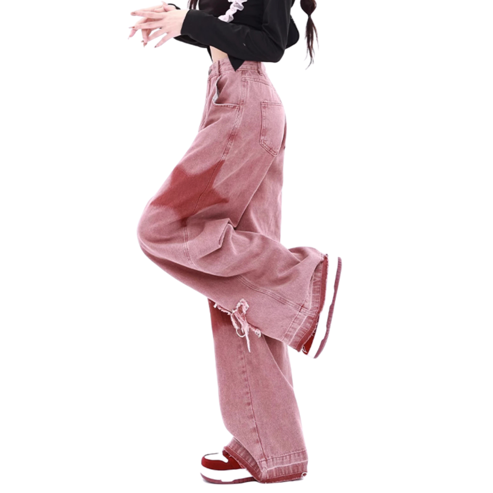 Women's Pink Star Patch Jeans