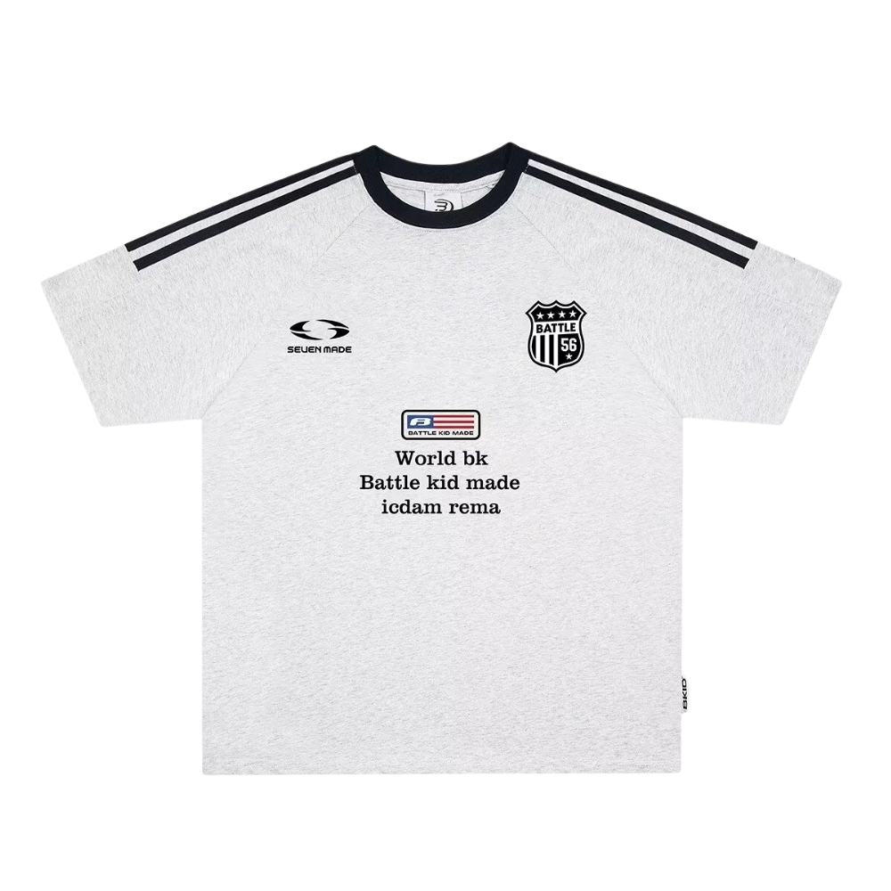 American Striped Embroidered Logo T-shirt