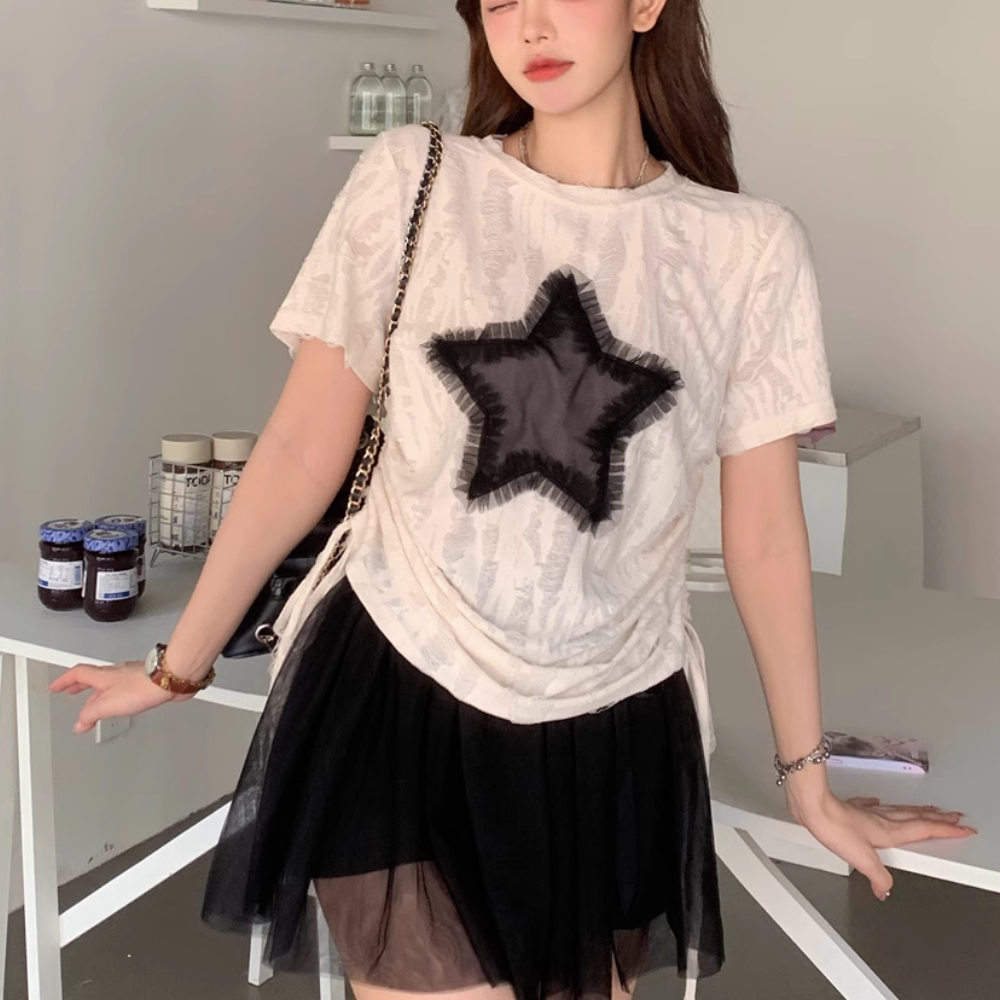 Women's Star Ripped T-Shirt