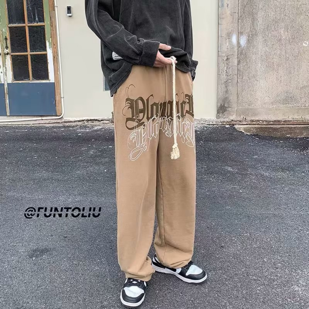 Characterized Letter Drawstring Sweatpants