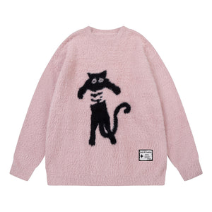 OOC' Street Abstract Caught Cat Sweater