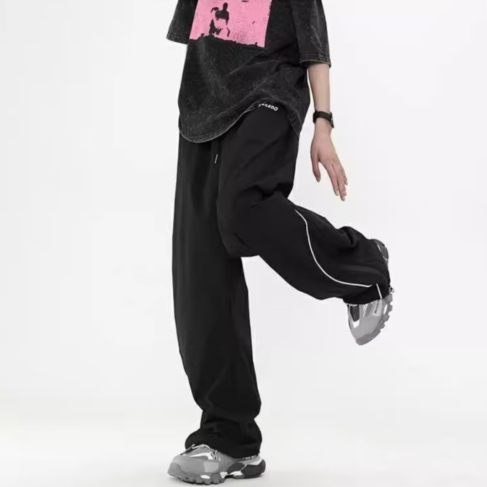 Striped Wide-Leg Quick-Drying Sweatpants
