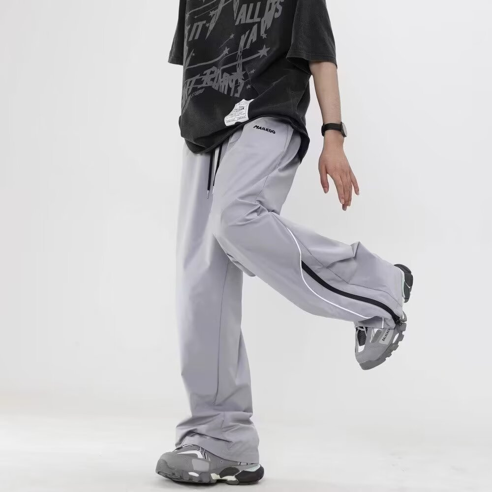 Striped Wide-Leg Quick-Drying Sweatpants