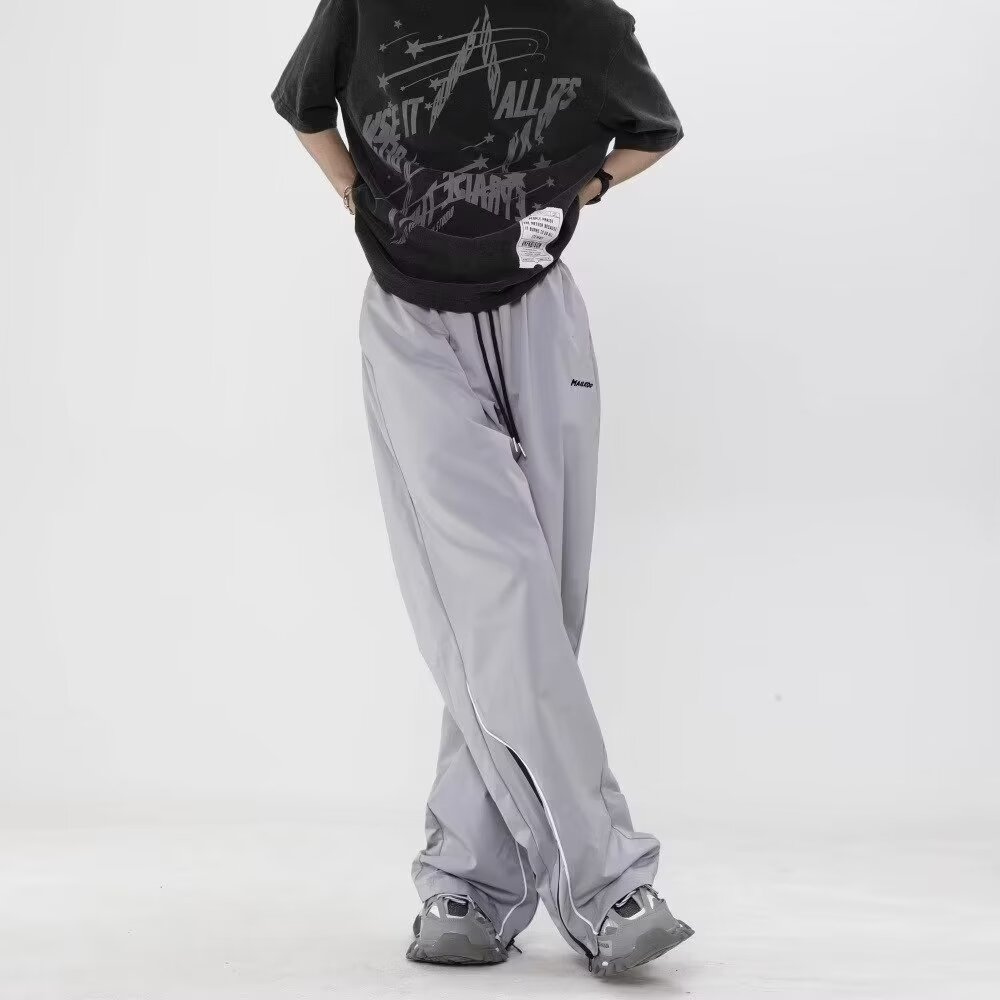 Striped Wide-Leg Quick-Drying Sweatpants