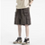 Solid Multi-Pocket Cargo Shorts